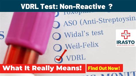 vdrl test non reactive|Understanding VDRL Non Reactive Results .